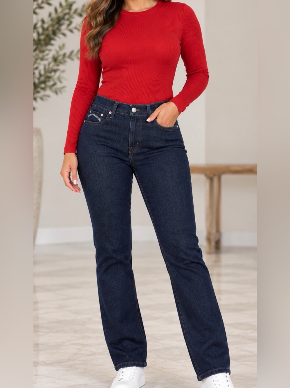 Levi’s Women's Dark Blue High-Rise Bootcut Jeans. 8M